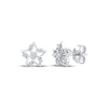 Thumbnail Image 1 of Diamond Flower Stud Earrings 1/10 ct tw 10K White Gold