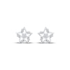 Thumbnail Image 2 of Diamond Flower Stud Earrings 1/10 ct tw 10K White Gold