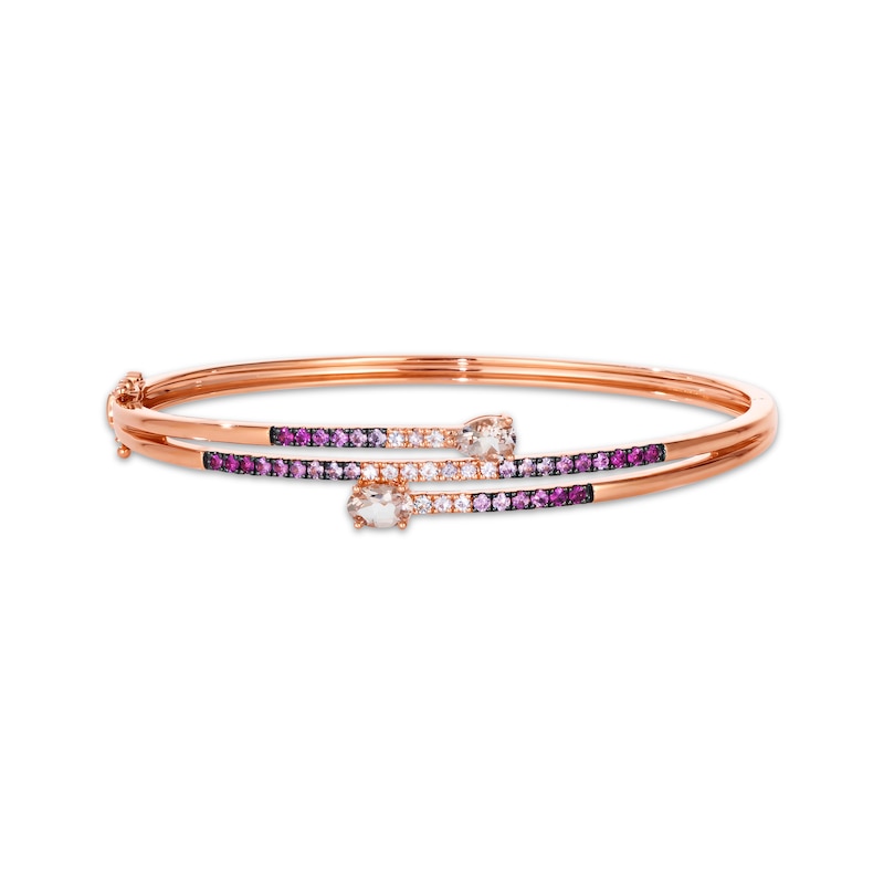 Main Image 1 of Le Vian Good Karma Morganite & Pink Sapphire Ombré Coil Bracelet 14K Strawberry Gold