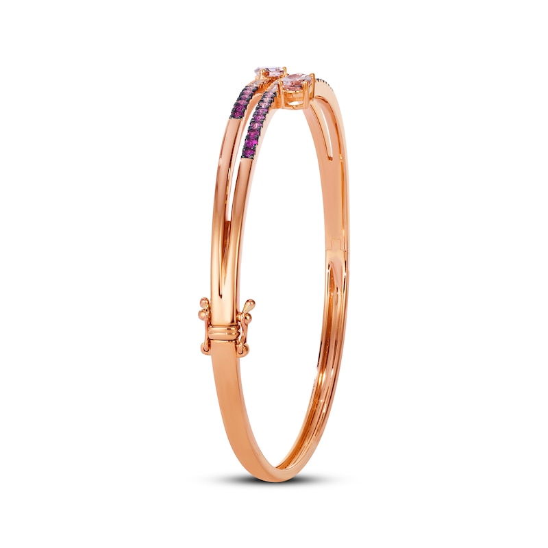 Main Image 2 of Le Vian Good Karma Morganite & Pink Sapphire Ombré Coil Bracelet 14K Strawberry Gold