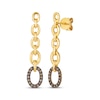 Thumbnail Image 1 of Le Vian Diamond Chain Link Drop Earrings 1/10 ct tw 14K Honey Gold