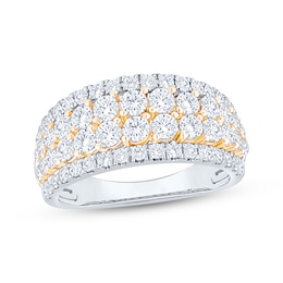 Now + Forever Diamond Four-Row Anniversary Ring 2 ct tw 14K Two-Tone Gold