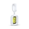 Thumbnail Image 3 of Charmed Memories Emerald-Cut Olive Green Cubic Zirconia Charm Sterling Silver