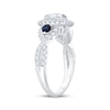 Thumbnail Image 2 of Now + Forever Round-Cut Diamond & Natural Blue Sapphire Engagement Ring 1 ct tw 14K White Gold