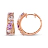 Thumbnail Image 3 of Le Vian Pretty in Pink Amethyst, Morganite & Pink Sapphire Hoop Earrings 1/15 ct tw Diamonds 14K Strawberry Gold