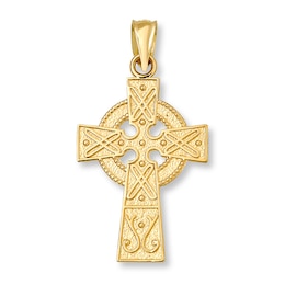 Celtic Cross Charm 14K Yellow Gold