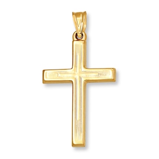 Cross Charm 14K Yellow Gold | Kay