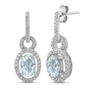 Earrings Phyne by Paige Novick 14K Sapphire & Diamond Elisabeth Bar  Earrings - 14K White Gold Drop, Earrings - EARRI229392