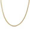 Thumbnail Image 2 of Diamond-Cut Solid Herringbone Chain Necklace 4mm 14K Yellow Gold 18&quot;