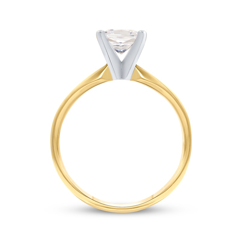 Main Image 3 of Princess-Cut Diamond Solitaire Engagement Ring 1 ct tw 14K Yellow Gold (I/I2)