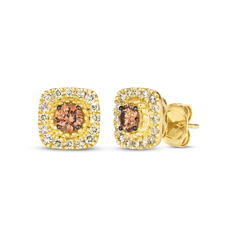 Main Image 1 of Le Vian Diamond Stud Earrings 5/8 ct tw 14K Honey Gold