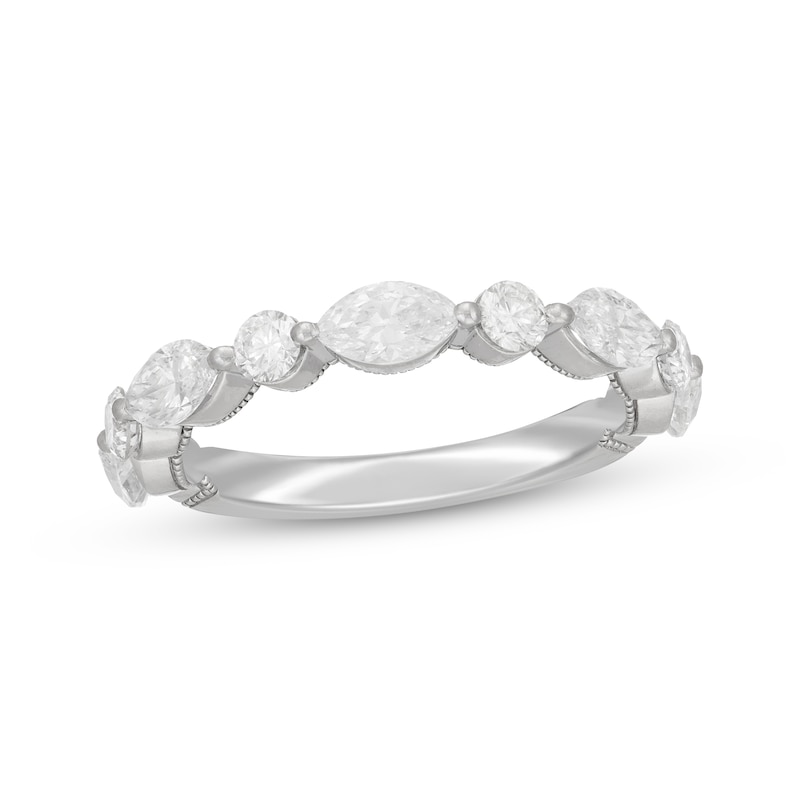 Neil Lane Artistry Marquise & Round-Cut  Lab-Grown diamond Anniversary Band 1-1/2 ct tw 14K White Gold