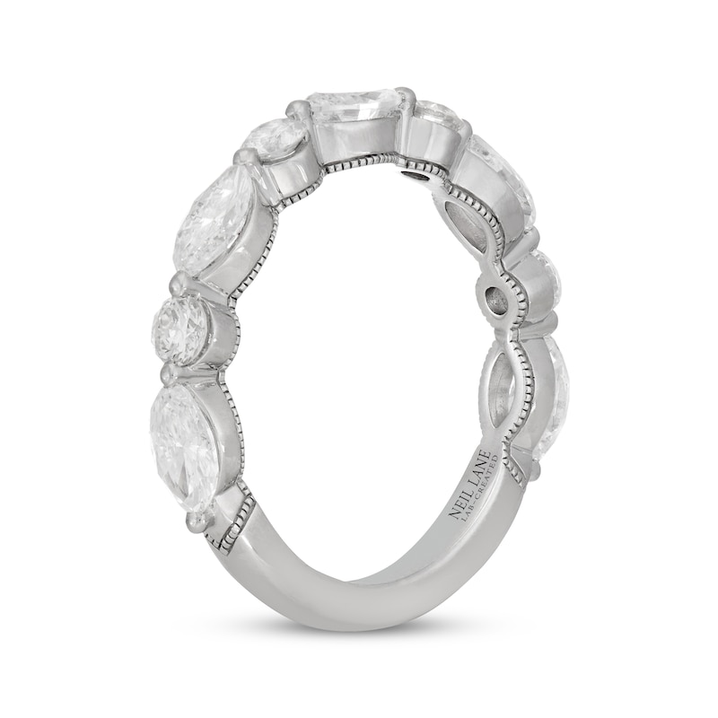 Neil Lane Artistry Marquise & Round-Cut  Lab-Grown diamond Anniversary Band 1-1/2 ct tw 14K White Gold