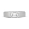 Thumbnail Image 2 of Men's Neil Lane Artistry Emerald-Cut Lab-Created Diamond Solitaire Wedding Band 1-1/2 ct tw 14K White Gold