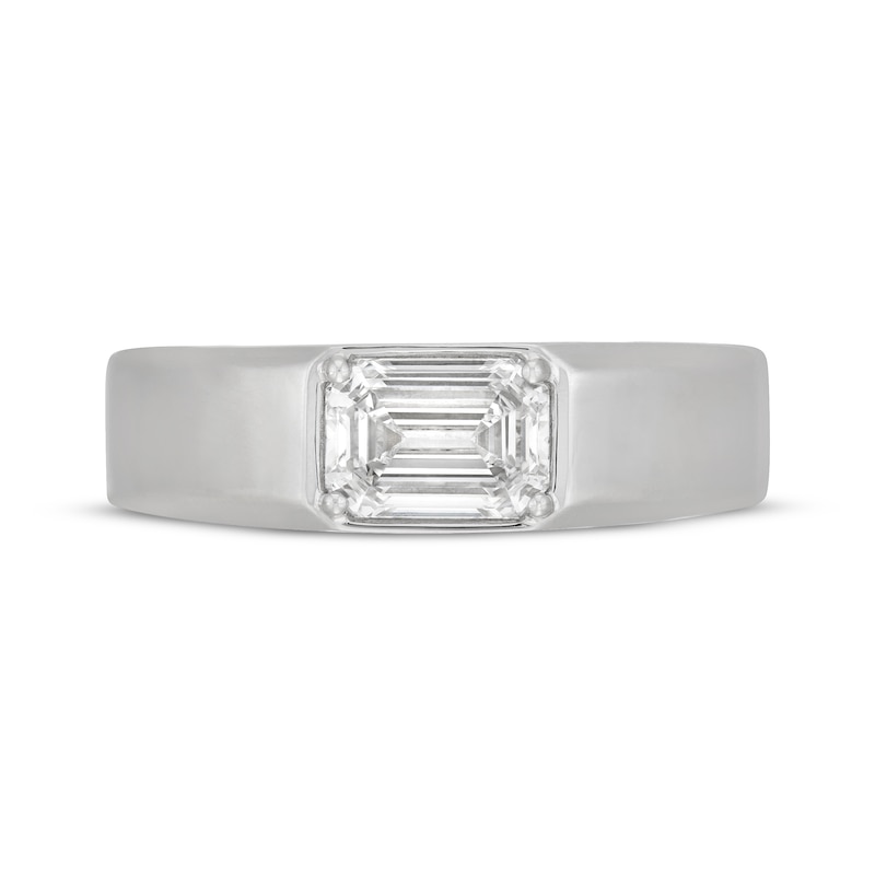 Men's Neil Lane Artistry Emerald-Cut Lab-Created Diamond Solitaire Wedding Band 1-1/2 ct tw 14K White Gold