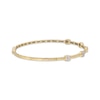 Thumbnail Image 2 of Diamond Circle Station Flex Bracelet 3/8 ct tw 10K Yellow Gold & Titanium