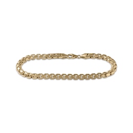 Hollow Round Box Chain Bracelet 5mm 10K Yellow Gold 8.5&quot;