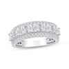 Thumbnail Image 0 of Lab-Grown Diamonds by KAY Oval-Cut Three-Row Anniversary Ring 2 ct tw 14K White Gold