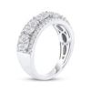 Thumbnail Image 1 of Lab-Grown Diamonds by KAY Oval-Cut Three-Row Anniversary Ring 2 ct tw 14K White Gold