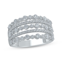 Diamond Five-Row Anniversary Ring 1-1/2 ct tw 14K White Gold