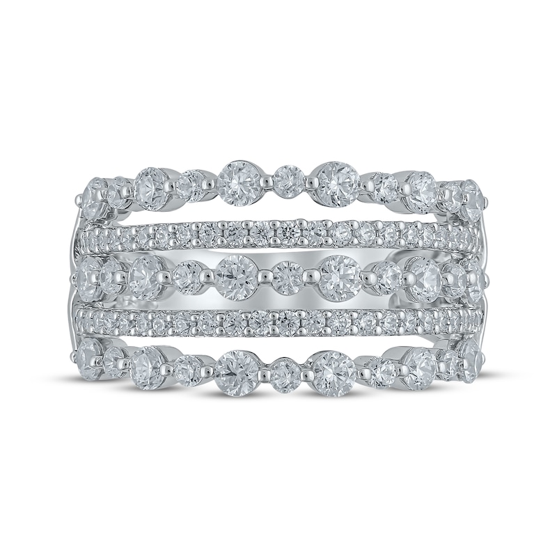 Main Image 3 of Diamond Five-Row Anniversary Ring 1-1/2 ct tw 14K White Gold