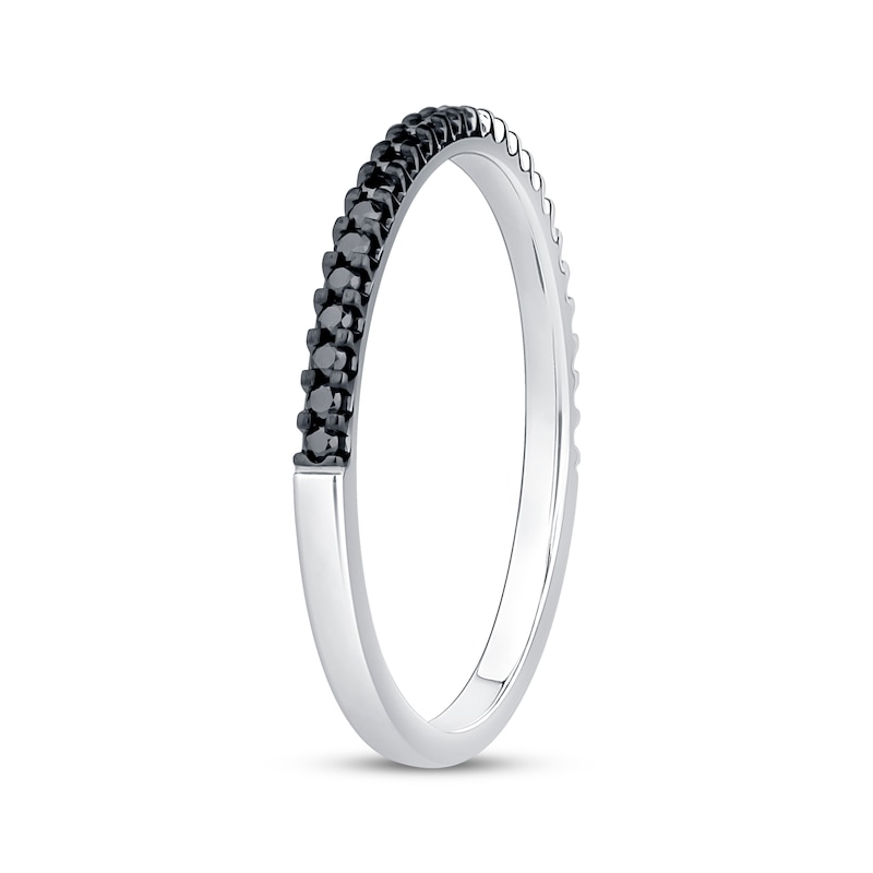 Black & White Diamond Anniversary Ring 1/6 ct tw 14K White Gold