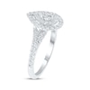 Thumbnail Image 1 of Lab-Grown Diamonds by KAY Pear-Shaped Double Halo Engagement Ring 1 ct tw 14K White Gold