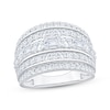 Thumbnail Image 0 of Lab-Grown Diamonds by KAY Round & Emerald-Cut Five-Row Anniversary Ring 2 ct tw 14K White Gold