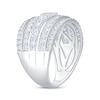 Thumbnail Image 1 of Lab-Grown Diamonds by KAY Round & Emerald-Cut Five-Row Anniversary Ring 2 ct tw 14K White Gold