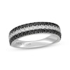 Thumbnail Image 1 of Neil Lane Black & White Diamond Three-Row Anniversary Ring 1 ct tw 14K White Gold