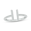 Thumbnail Image 0 of Diamond Vertical Bar Deconstructed Fashion Ring 1/10 ct tw Sterling Silver