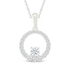 Thumbnail Image 1 of KAY Lab-Grown diamonds Circle Frame Necklace 1/5 ct tw 10K White Gold 18&quot;