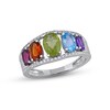 Thumbnail Image 1 of Multi-Stone Rainbow Ring Sterling Silver