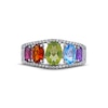 Thumbnail Image 3 of Multi-Stone Rainbow Ring Sterling Silver