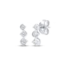 Thumbnail Image 1 of Diamond Three-Stone Squiggle Drop Earrings 1/4 ct tw 10K White Gold