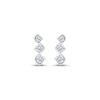 Thumbnail Image 2 of Diamond Three-Stone Squiggle Drop Earrings 1/4 ct tw 10K White Gold