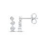 Thumbnail Image 3 of Diamond Three-Stone Squiggle Drop Earrings 1/4 ct tw 10K White Gold