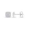 Thumbnail Image 3 of Multi-Diamond Cushion Halo Stud Earrings 1/5 ct tw 10K White Gold