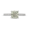 Thumbnail Image 3 of Neil Lane Cushion-Cut Green Quartz & Diamond Halo Engagement Ring 3/8 ct tw 14K White Gold