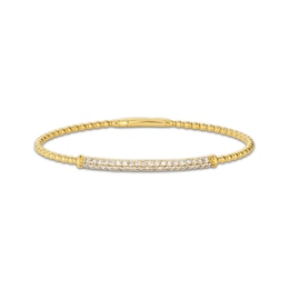 Le Vian Diamond Beaded Bangle Bracelet 3/4 ct tw 14K Honey Gold