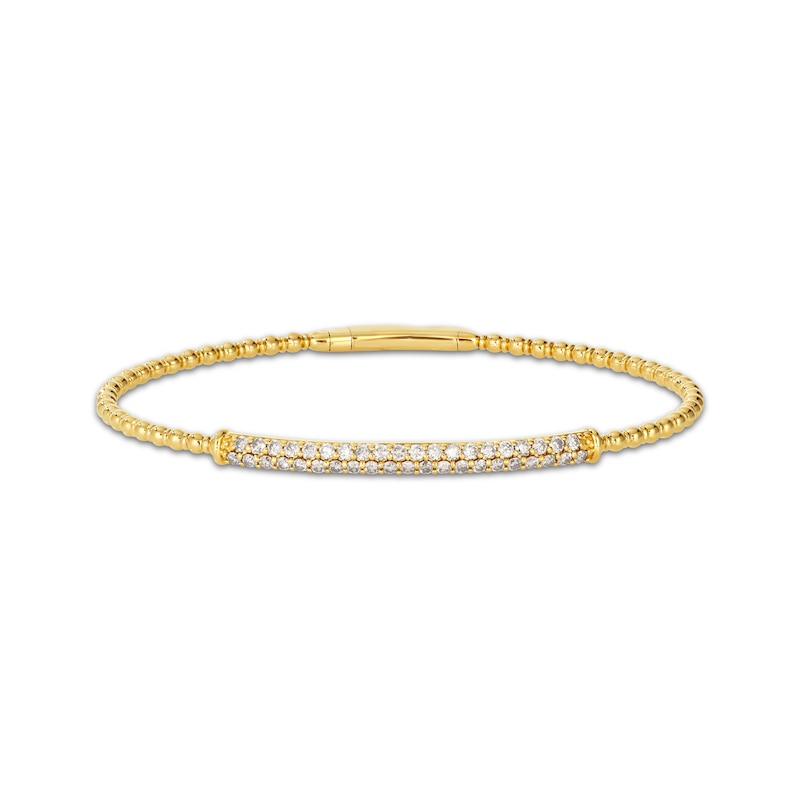 Main Image 1 of Le Vian Diamond Beaded Bangle Bracelet 3/4 ct tw 14K Honey Gold