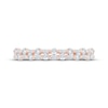 Thumbnail Image 3 of Baguette & Round-Cut Diamond Two-Row Anniversary Ring 1/3 ct tw 14K Rose Gold