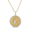 Thumbnail Image 1 of STUDIO BY KAY Diamond Butterfly Medallion Necklace 1/4 ct tw 24K Yellow Gold-Plated Sterling Silver 18&quot;