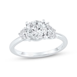 Now + Forever Lab-Grown Diamonds Round-Cut Engagement Ring 1-3/4 ct tw 14K White Gold