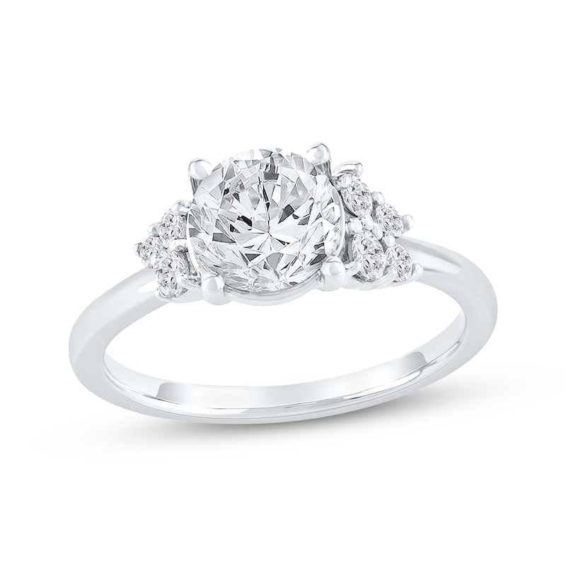 Main Image 1 of Lab-Grown Diamonds by KAY Round-Cut Engagement Ring 1-3/4 ct tw 14K White Gold