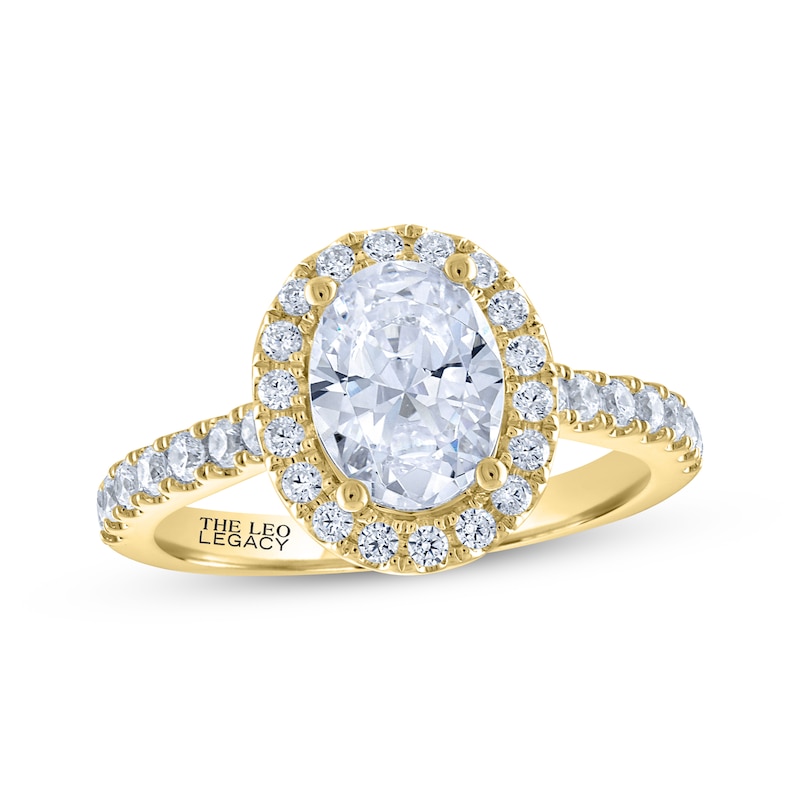 Main Image 1 of THE LEO Legacy Lab-Grown Diamond Oval-Cut Engagement Ring 2 ct tw 14K Yellow Gold