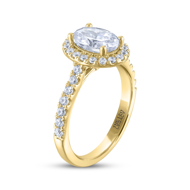 Main Image 2 of THE LEO Legacy Lab-Grown Diamond Oval-Cut Engagement Ring 2 ct tw 14K Yellow Gold