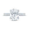 Thumbnail Image 4 of Monique Lhuillier Bliss Oval-Cut Lab-Grown Diamond Engagement Ring 3-5/8 ct tw 18K White Gold