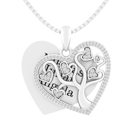 Family & Mother's Tree Heart Necklace (3 Lines)