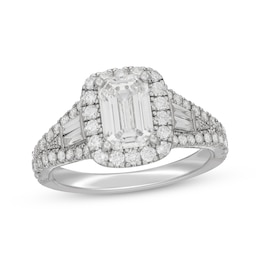 Neil Lane Artistry Emerald-Cut Lab-Grown Diamond Engagement Ring 2-1/2 ct tw 14K White Gold